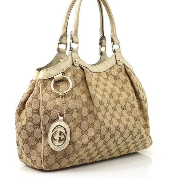 Auth Gucci Sukey Gg Pattern Handbag #3067G14 - Picture 4 of 7
